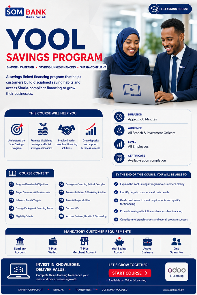 Mandatory Training: Yool Financing Program 