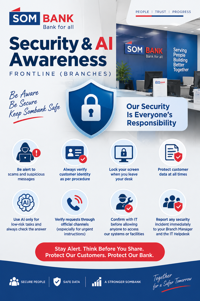 SOMBANK Security & AI Awareness Training | Branches Staff